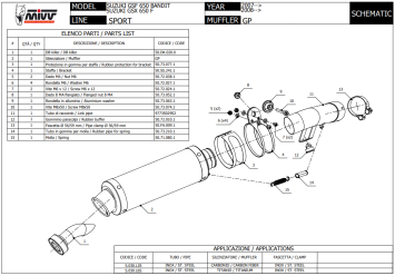 Mivv GP RVS Black Slip-on Einddemper met E-keur Suzuki GSX 650 F 2008 > 2015