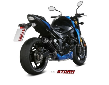 Storm By Mivv GP RVS Black Slip-On Einddemper Met E-keur Suzuki GSX-S 750 2017 - 2020