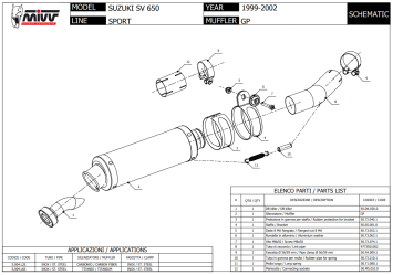 Mivv GP RVS Black Slip-on Einddemper met E-keur Suzuki SV 650 1999 > 2002