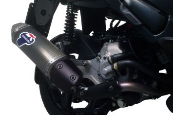 Termignoni Relevance RVS Poppy Carbonlook Einddemper zonder E-keur Piaggio MP300 / LT 2008 > 2016