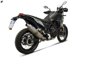 Termignoni Hexagonal Titanium / RVS Einddemper met E-keur Yamaha Tenere 700 20/21