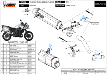 Mivv Speed Edge RVS Black Slip-on Einddemper met E-Keur Triumph Tiger Explorer 1200 XR / XRx / XRT / XCx / XCA 2016 > 2020