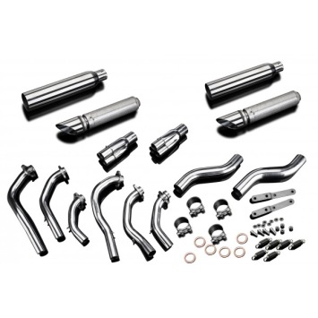 Delkevic volledig systeem Round RVS 410mm zonder e-keur - F6C Valkyrie (GL1500C) (1996-2003)