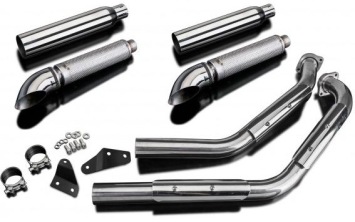 Delkevic uitlaat Suzuki VL800 Intruder 2001-2016 410mm Turn Out