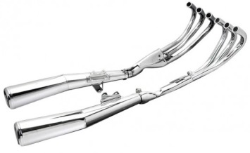 HONDA CBX1000Z TWIN SHOCK 1979-1980 verchroomde uitlaat zonder e-keur REPLICA