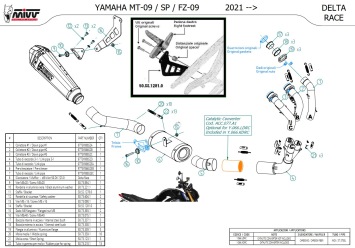 Mivv Delta Race Black Volledig Uitlaatsysteem met E-keur Yamaha MT-09 2021 - 2023