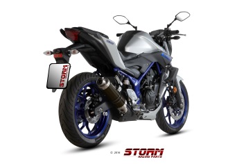 Storm By Mivv GP RVS Black Slip-On Einddemper Met E-keur YAMAHA MT-03 2016 - 2022