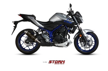 Storm By Mivv GP RVS Slip-on Met E-keur YAMAHA MT 03 2016 - 2024