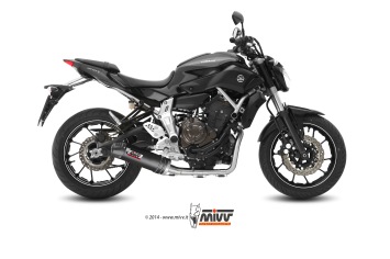 Mivv Oval Carbon met Carbon Endcap Compleet Uitlaatsysteem met E-keur Yamaha MT07 2014 > 2024