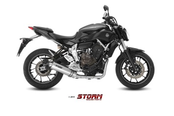 Storm By Mivv Oval RVS Compleet 2in1 Uitlaatsysteem Met E-keur YAMAHA MT-07 2014 - 2024
