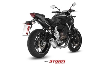 Storm By Mivv Oval RVS Compleet 2in1 Uitlaatsysteem Met E-keur YAMAHA MT-07 2014 - 2024