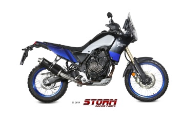 Storm By Mivv Oval RVS Black Slip-On Einddemper Met E-keur YAMAHA TENERE 700 2019 - 2024
