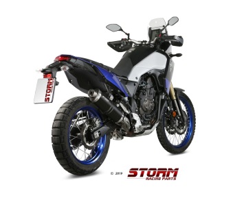 Storm By Mivv Oval RVS Black Slip-On Einddemper Met E-keur YAMAHA TENERE 700 2019 - 2024