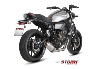 Storm By Mivv Oval RVS Compleet Uitlaatsysteem Met E-keur YAMAHA XSR 700 2016 - 2020