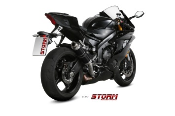 Storm By Mivv GP RVS Black Slip-On Einddemper Met E-keur YAMAHA YZF 600 R6 2017 - 2021