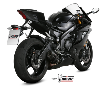 Mivv Suono RVS Black Slip-on Einddemper met E-keur Yamaha YZF 600 R6 2017 > 2021