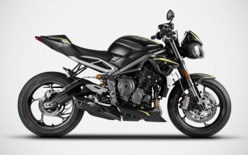 ZARD Conical Titanium Black slip-on Einddemper met E-keur Triumph Street Triple 765 2020 - 2022